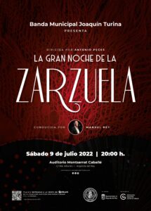 La Banda Municipal Joaquín Turina y Manuel Rey se unen en "La Gran Noche de la Zarzuela" 