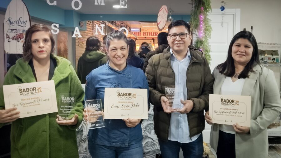 Lhiz Luna (Restaurante D'Lunas), Noelia Moreno (Restaurante Come Sano), Oliveiro Vázquez y Cinthya Tejada (Restaurante Bar Salamanca).